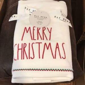 NWT Rae Dunn Christmas hand towels